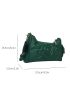 Quilted Baguette Bag Small Dark Green