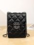 Mini Quilted Pattern Flap Square Bag Fashion Chain