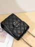 Mini Quilted Pattern Flap Square Bag Fashion Chain