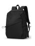 Minimalist Laptop Backpack Drawstring Design Black