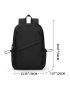 Minimalist Laptop Backpack Drawstring Design Black