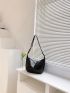 Large Hobo Bag Black Minimalist Large Capacity For Daily