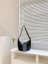 Large Hobo Bag Black Minimalist Large Capacity For Daily