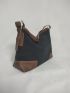 Two Tone Large Capacity Hobo Bag Vintage