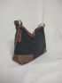 Two Tone Large Capacity Hobo Bag Vintage