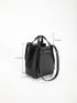 Minimalist Bucket Bag Double Handle Black