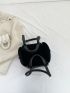 Minimalist Bucket Bag Double Handle Black