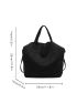 Minimalist Shoulder Tote Bag Pu Double Handle