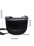 Minimalist Saddle Bag Pu Fashion Black