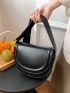 Minimalist Saddle Bag Pu Fashion Black