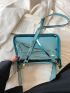 Metallic Flap Baguette Bag Funky Blue