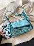 Metallic Flap Baguette Bag Funky Blue