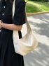 Button Detail Hobo Bag Fashion White