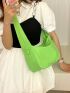 Button Detail Hobo Bag Fashion Green