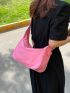 Button Detail Hobo Bag Fashion Pink