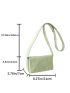 Quilted Square Bag Small Flap Green