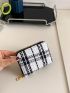 Plaid Graphic Card Holder Zipper Lightweight