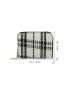 Plaid Graphic Card Holder Zipper Lightweight