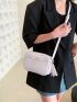 Crocodile Embossed Square Bag Tassel Decor Fashion White