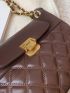 Mini Quilted Pattern Chain Square Bag Vintage