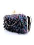 Mini Rhinestone Decor Box Bag Sequin Glamorous Chain