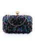 Mini Rhinestone Decor Box Bag Sequin Glamorous Chain