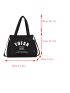 Letter Graphic Shopper Bag Casual Large Capacity