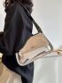 Metallic Flap Pu Baguette Bag Funky