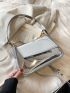 Metallic Flap Pu Baguette Bag Funky