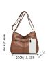 Medium Hobo Bag Braided Detail PU Vintage