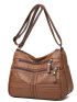 Medium Hobo Bag Braided Detail PU Vintage