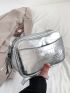 Small Square Bag Metallic Geometric Embossed