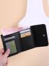 Trifold Small Wallet Minimalist Black