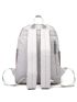 Medium Classic Backpack Colorblock Letter Patch Decor For Daily Life & Outdoor