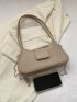 Minimalist Baguette Bag Medium Double Handle Khaki