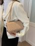 Mini Flap Square Bag Geometric Embossed Minimalist