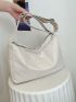 Minimalist Hobo Bag Solid White