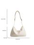 Minimalist Hobo Bag Solid White