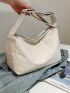 Minimalist Hobo Bag Solid White