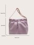 Minimalist Square Bag Ruched Detail