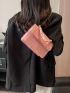 Crocodile Embossed Square Bag Chain Decor Pink