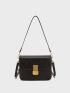 Small Flap Square Bag Metal Decor Elegant