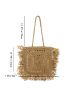 Minimalist Straw Bag Small For Beach Vacation Travel