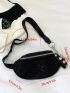 Rhinestone Decor Waist Bag Small