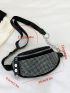 Rhinestone Decor Waist Bag Small