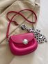 Twilly Scarf Decor Saddle Bag Neon Pink Mini