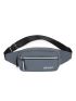 Letter Graphic Waist Bag Gray Large Capacity