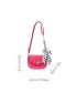 Twilly Scarf Decor Saddle Bag Neon Pink Mini