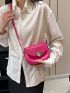 Twilly Scarf Decor Saddle Bag Neon Pink Mini