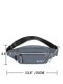 Letter Graphic Waist Bag Gray Large Capacity